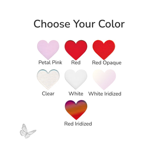 Color selection chart with heart icons and text for choosing colors.