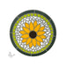 Round mosaic glass sunflower steppingstone.